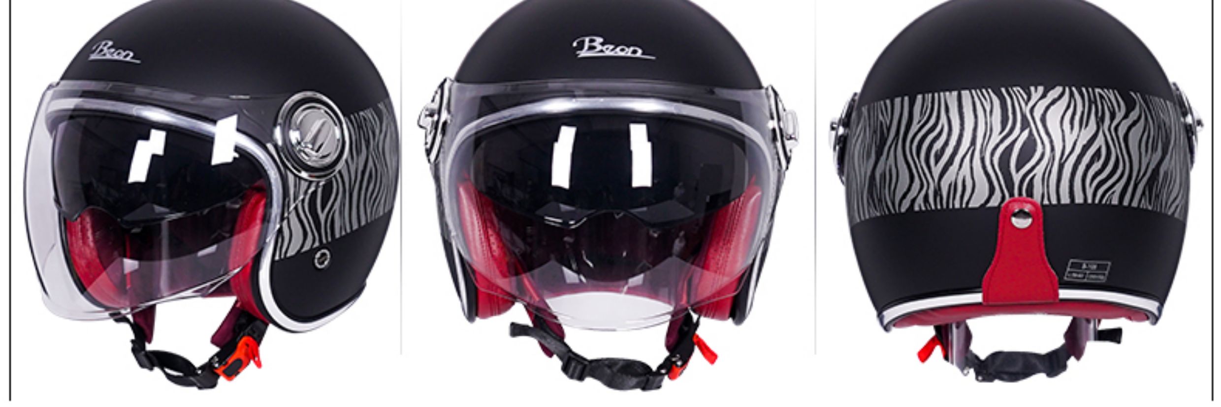 Motorcycle Helmet Harley Double Lens Electric Bike Retro Half Helmet