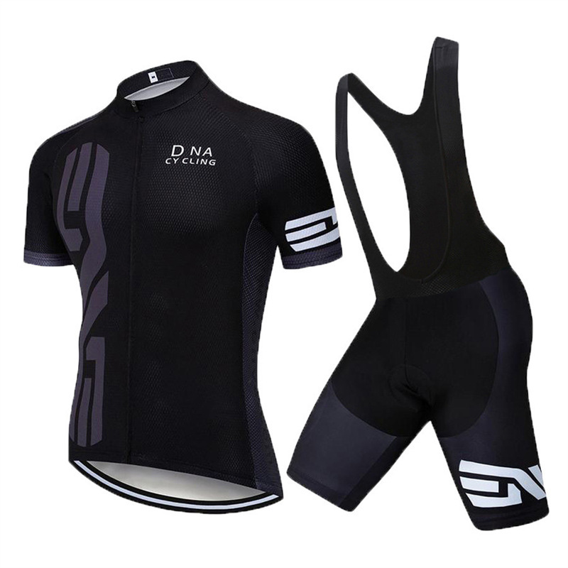 Cross-Border Exclusive Dna Team Edition Cycling Suit Set for Summer, Short-Sleeve Bib Shorts, Sweat-Wicking, Breathable, Quick-Dry for Men