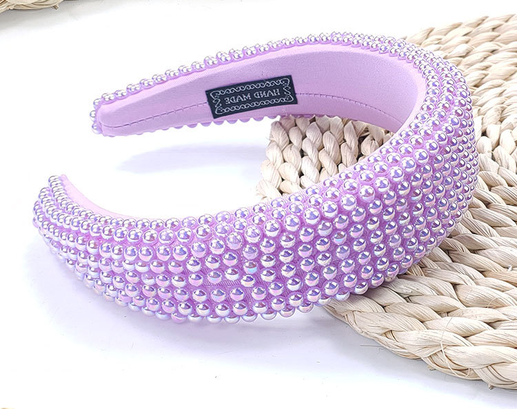 Full Beaded Wide-brimmed Headband display picture 11