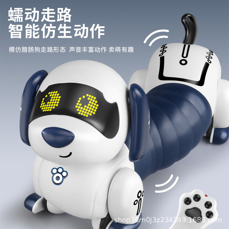 2025 nuevo niño biónico inteligente programación robot perro juguete simulación de trucos llamará a caminar perro eléctrico controlado por control remoto