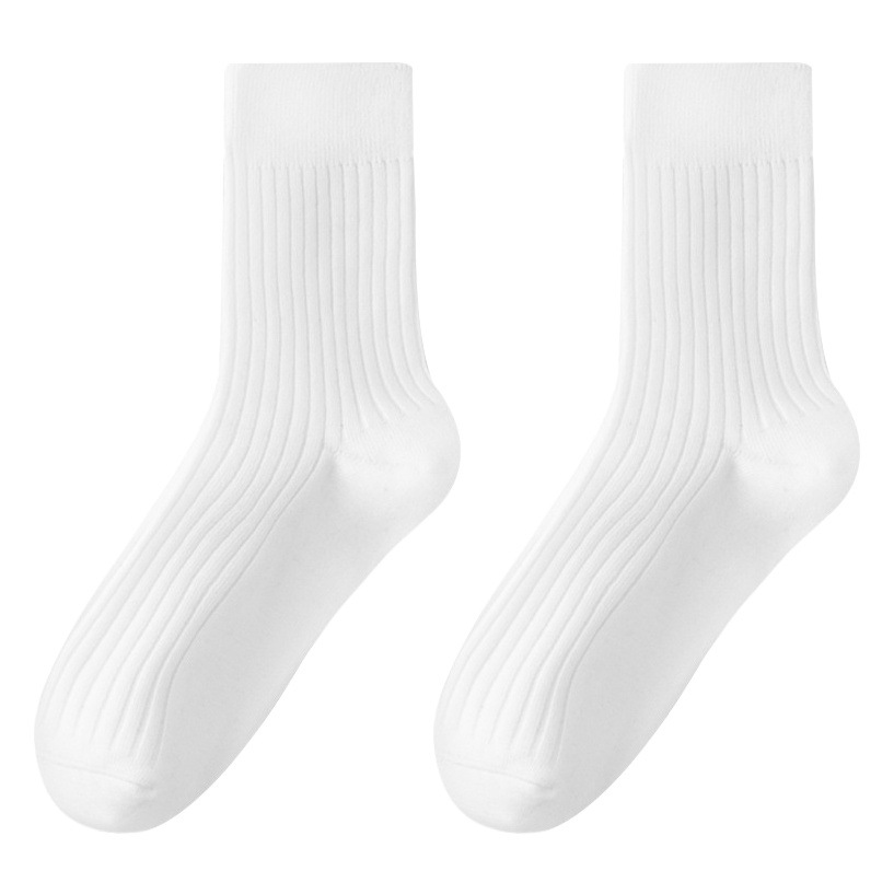 Calcetines casuales de algodón para hombres calcetines de media pantorrilla calcetines de baloncesto de color sólido de otoño e invierno calcetines de hombre cálidos calcetines de algodón deportivo para hombres