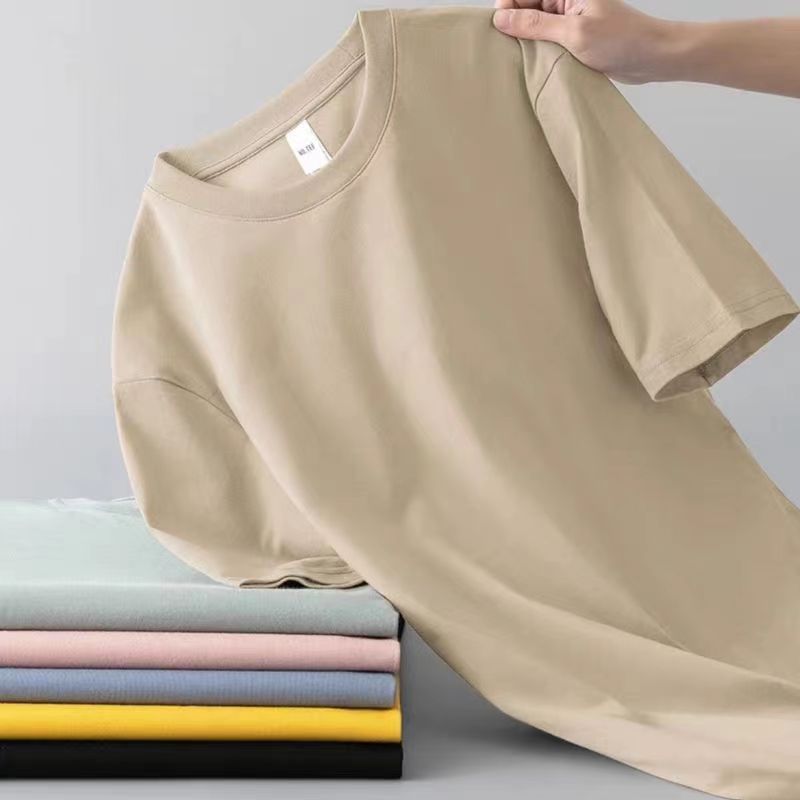 [단색 짧은 소매] 카키