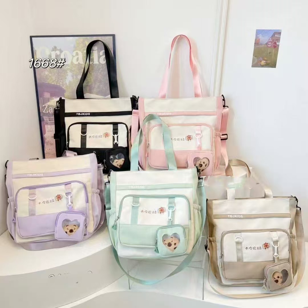 新款透明补课包痛包二次元帆布包可斜挎补课袋