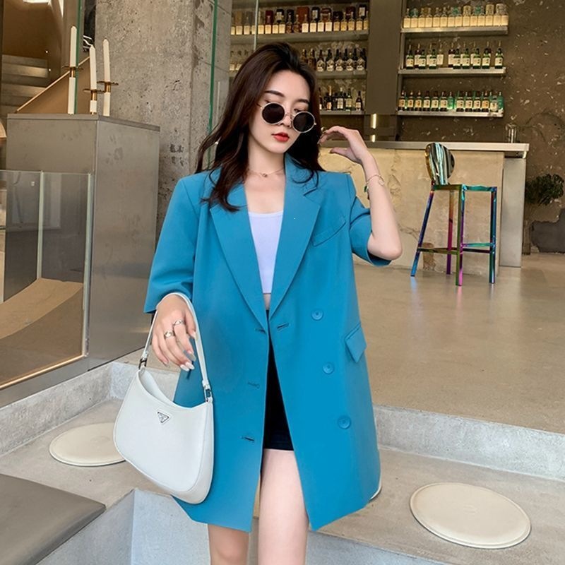 Böyük Ölçülü Qadın Blazer Ceketi - Yaylıq, Yüngül, Rahat