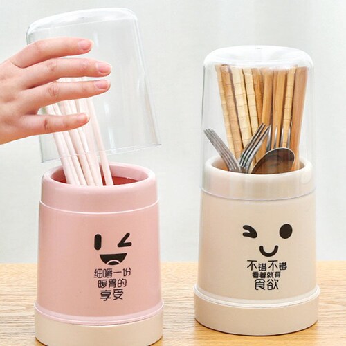 Dust-proof chopstick cage chopstick barrel kitchen tableware spoon storage box chopstick basket household storage rack holder drain chopstick bucket