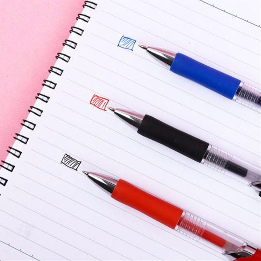 K35 Press Gel Pen Ballpoint Pen Signature Pen Business Stationery Student Wholesale Examination Bullet 0.5mm Black Pen