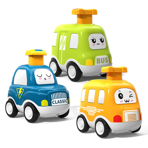 Creative Inertia Cartoon Spring Collision Bumper Car Fun Ride Police Car Ambulance Car Children's Toy June 1st Gift