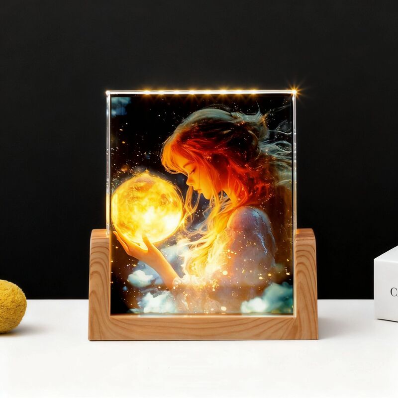 Colorful Crystal Night Light DIY Gift Creative Bedroom Desktop Home Decoration Ornaments Atmosphere Light Starry Sky Table Lamp