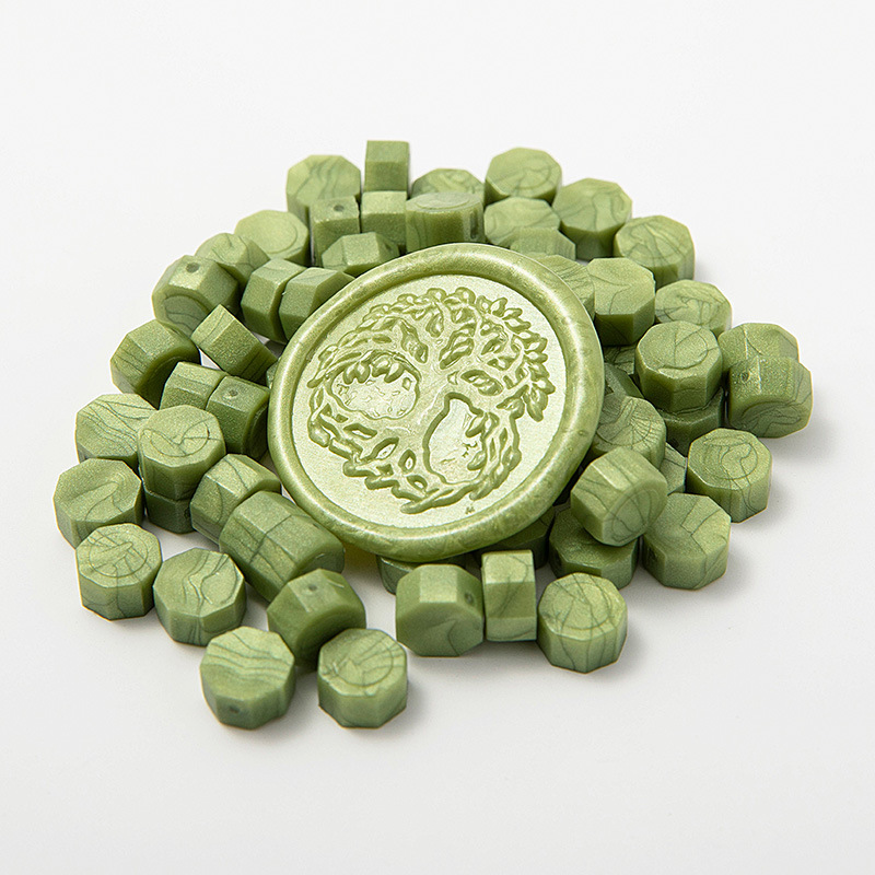 Cera de pintura al fuego, juego completo de sellos de pintura al fuego, octogonal, transparente, colorido, bolsa de colores mezclados, cera, venta al por mayor barata