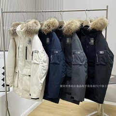 纯原高质量 MLB羽绒服洋基队第二代冬季加厚抗极寒大毛领工装外套