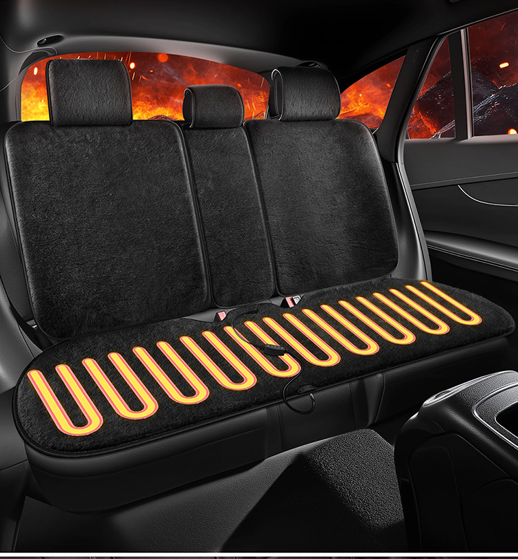 Heated Car Seat Cushion Plush Smart Ai Chip 15S Fast Heating Automatic Constant Temperature Safety Heating Seat Cushion Five Seats