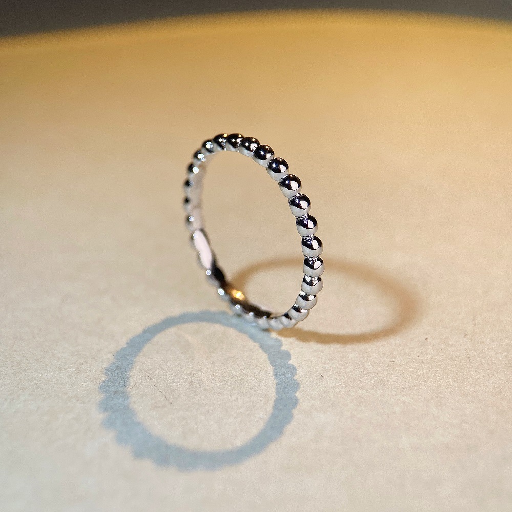 Simple Style Round Silver Plating Rings 1 Piece