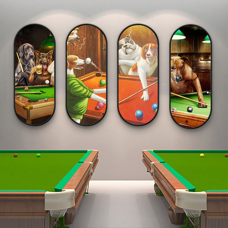 Billiard Hall Creative Funny Animal Portrait Decorative Painting Billiard Room Snooker Club Mahjong Hall Box Hanging Painting Billiard Hall Creative Funny Animal Portrait Decorative Painting Billiard Room Snooker Club Mahjong Hall Box Hanging Painting