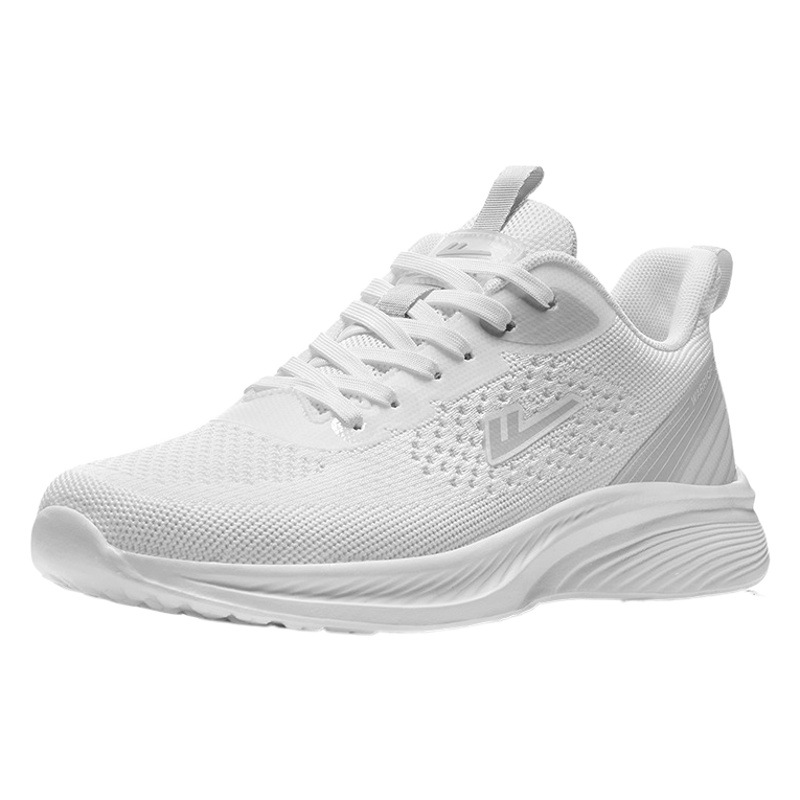 Calzado deportivo de retroceso 2025 primavera transpirable malla pequeños zapatos blancos suela suave zapatos ligeros para correr con absorción de impactos de pies no apestosos para hombres