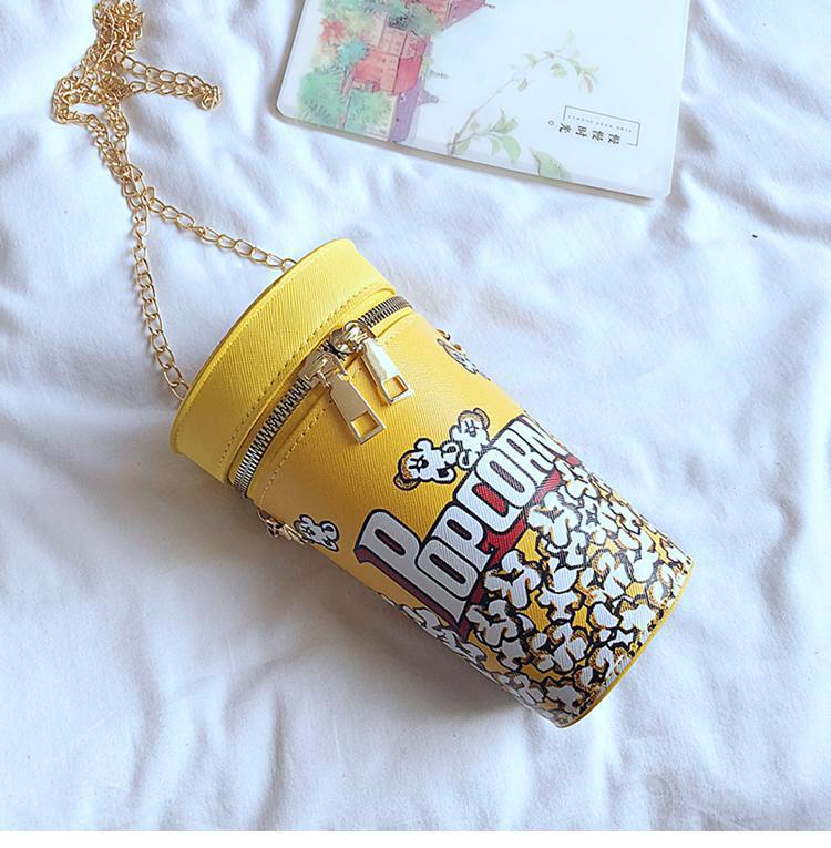 Daily, Shopping Occasion Pu Leather Material Unisex Small Pu Leather Popcorn Bucket Classic Style Streetwear Cylindrical Zipper Crossbody Bag