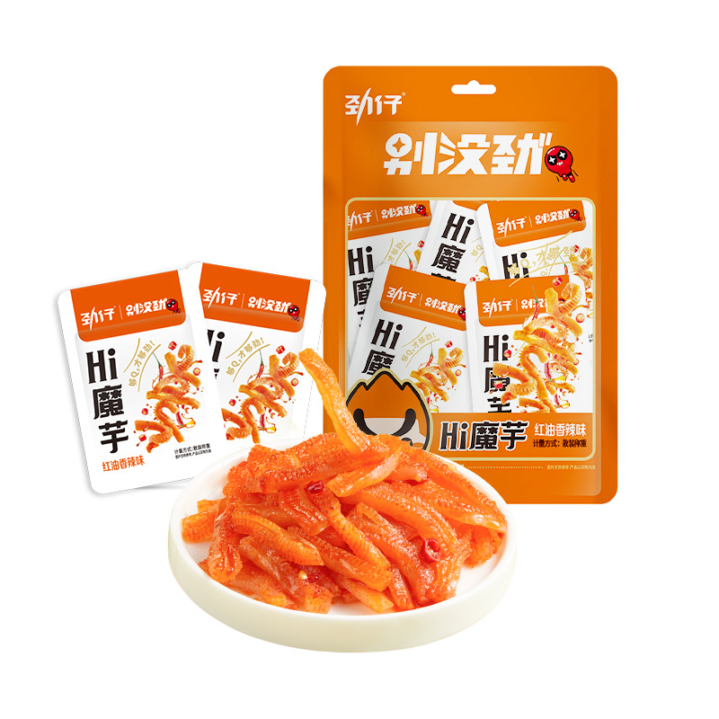 劲仔魔芋爽20小包红油香辣140g小零食豆腐干吃货休闲食