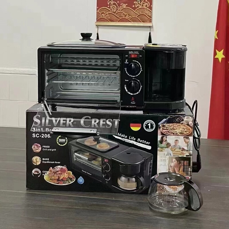 工場直売朝食機家庭用サンドイッチ多士炉コーヒーマシン電気オーブン多機能三合一トースター|undefined