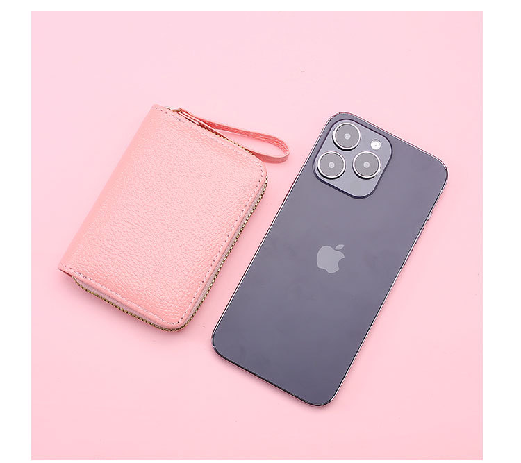 45g Weight Synthetic Leather Lining Material Zipper Closure Type Card Holder Bags Type Daily Occasion Pu Leather Material Solid Color Pattern All Seasons Season Unisex Gender Casual, Sweet Style Square Shape Unisex Solid Color Pu Leather Zipper Card Holders 15