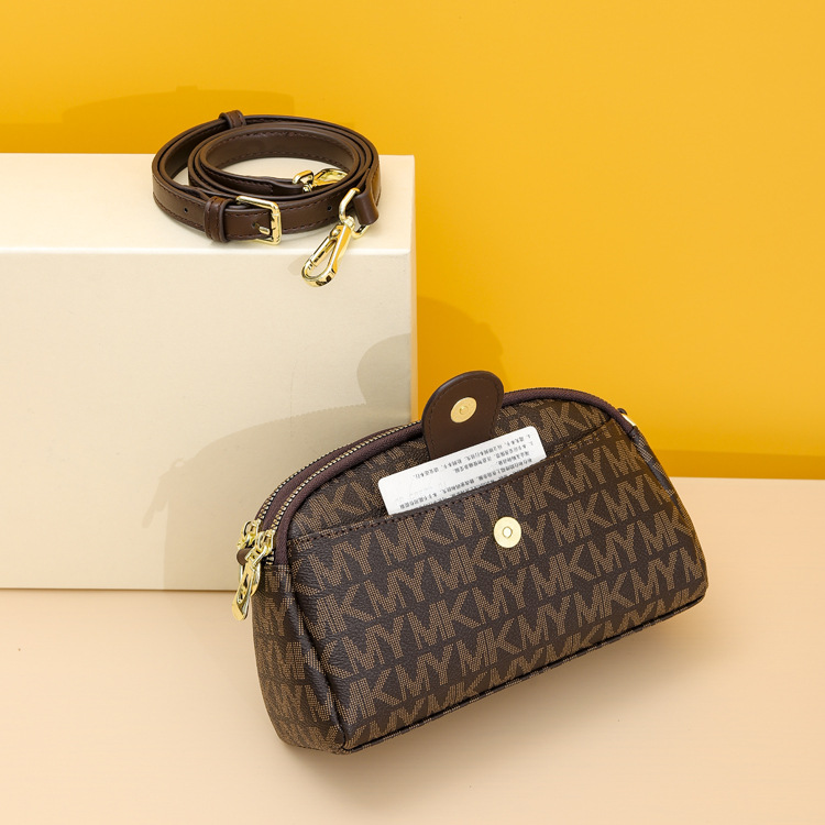 Borsa da donna nuova dal design di nicchia pochette in morbida pelle con lettere stampate portafoglio da donna borsa a tracolla alla moda conchiglia_voghion.com