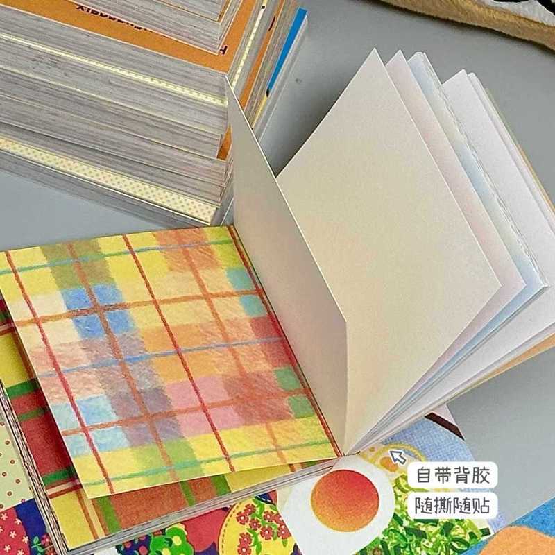 可撕多功能迷你轻松熊素材本彩页便签本小红书同款可爱便捷随手撕|undefined