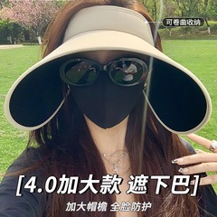JX 同じスタイルの大きなつばのビニール日よけ帽子抗 UV 日よけ帽子女性の空のトップ夏ラップアラウンド折りたたみ式