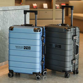商务铝框拉杆箱结实耐用大容量旅行密码箱学生行李箱高档皮箱批发
