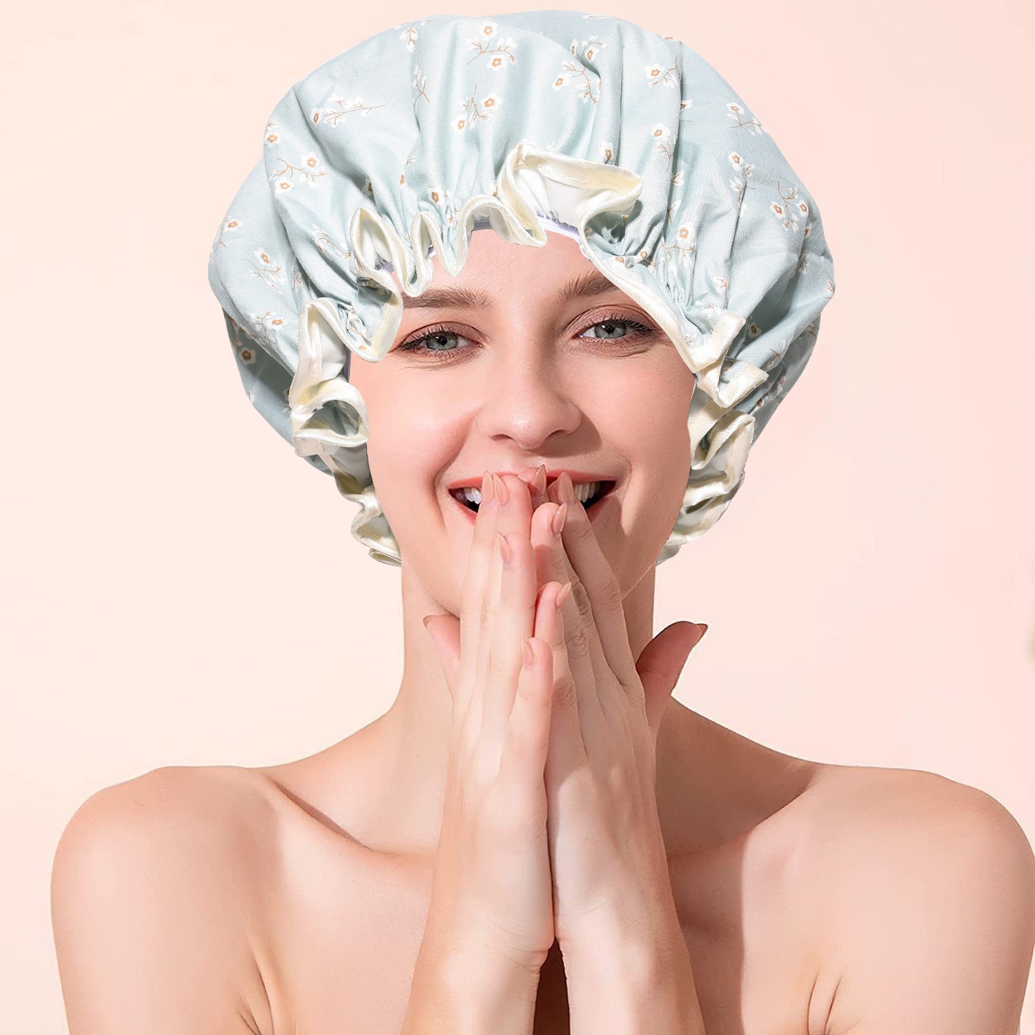 Waterproof fashionable shower cap