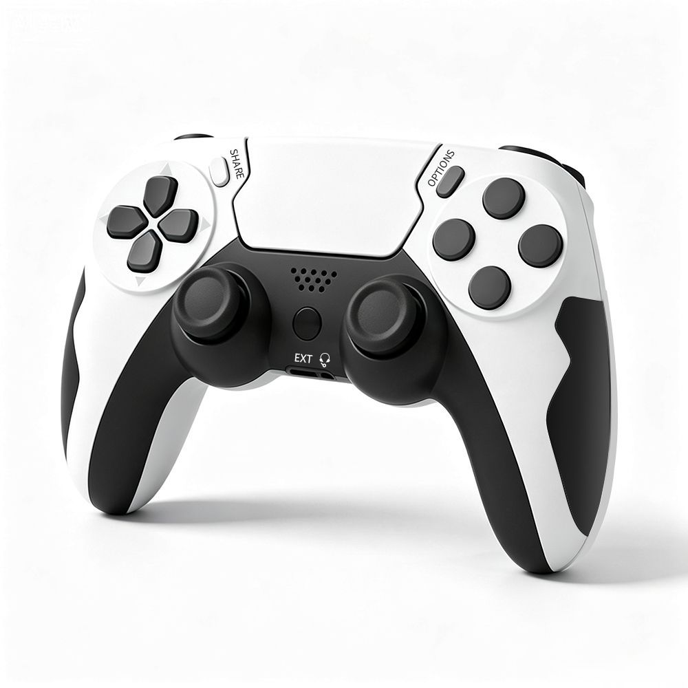 Control inalámbrico Bluetooth para PS4 del fabricante con giroscopio de seis ejes, vibración dual, compatible con juegos de PS4, PC y Steam.