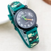 Silica gel cartoon camouflage waterproof cute children's watch strap for elementary school students for boys, Birthday gift