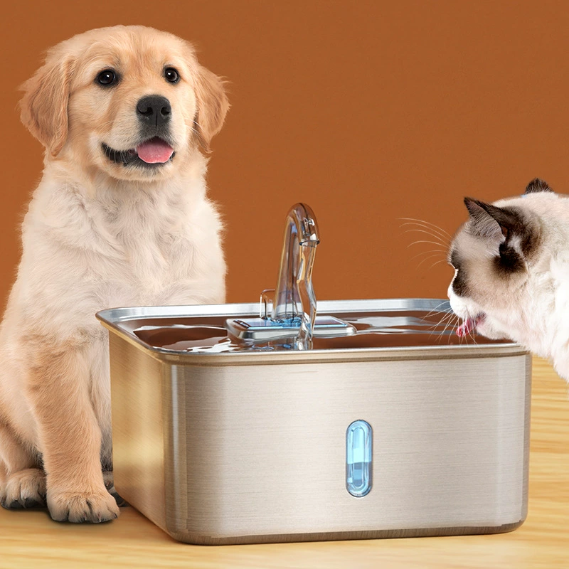 7L из нержавеющей стали собачий питомцы питьевая машина для рециркуляции воды сменный фильтрующий элемент Windows Автоматический большой кошачий питьевая вода