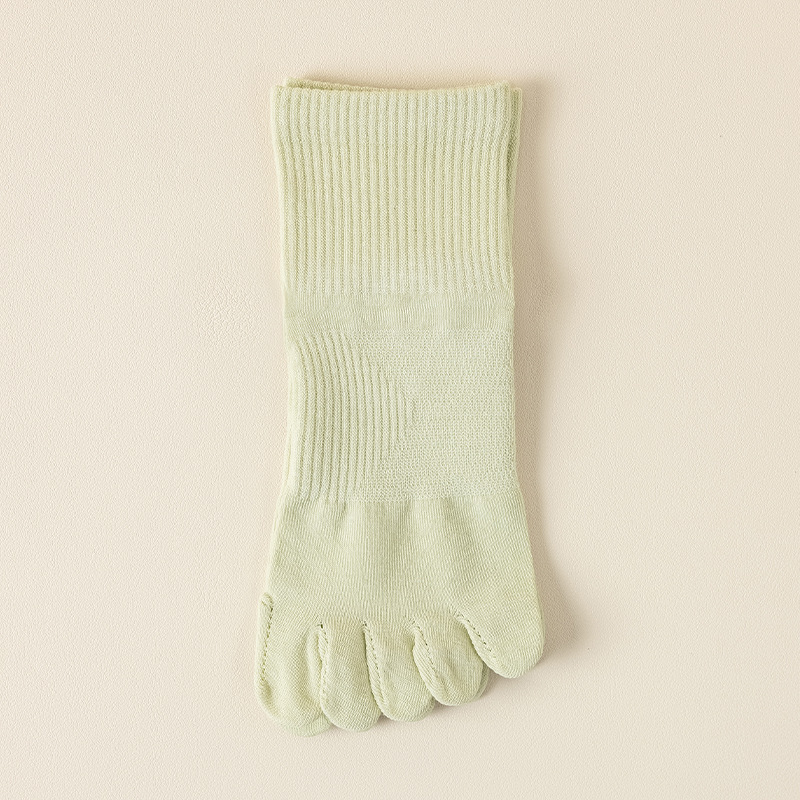 Calcetines de cinco dedos, calcetines de primavera y otoño, antiodorante, sudor, anti-bolas, calcetines de algodón puro transpirables y calcetines de barril cortos.