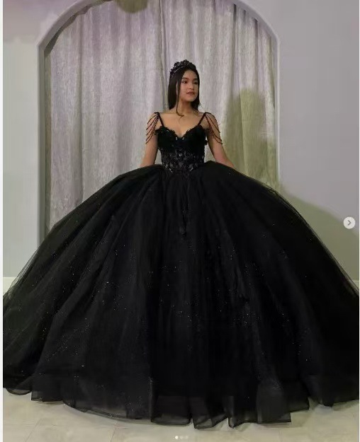 El comercio exterior de Xiangxiang2026 nuevo temperamento transfronterizo vestido de actuación en solitario elegante vestido de noche del anfitrión del escenario delgado