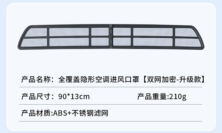 Bjbt Is Suitable for Tesla Model3/Y Insect-Proof Net Air Outlet Protective Net Protective Cover Renewed Version Modification Accessories