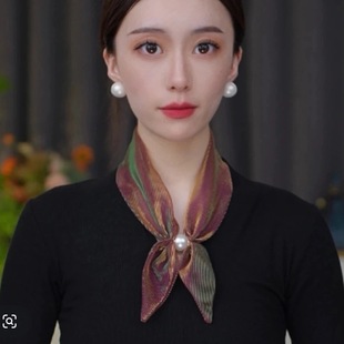 Versatile Colorful Neck Protector Magnetic Scarf New Fashion Korean Colorful Neck Protector Magnetic Scarf Necklace