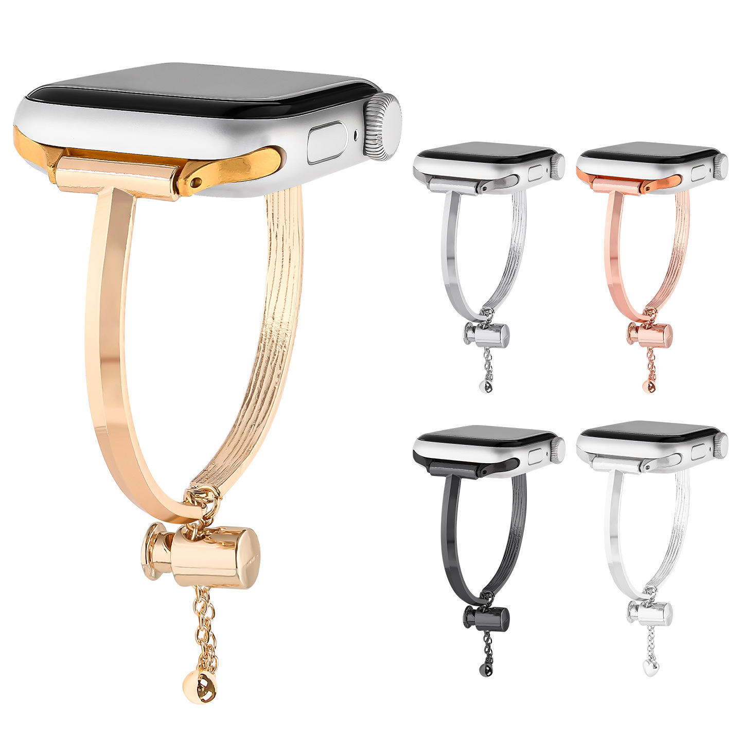 Suitable for Applewatch8 Metal Chain Apple Watch Se9 Generation Iwatch67 Bracelet Style Thin Watch Strap for Women