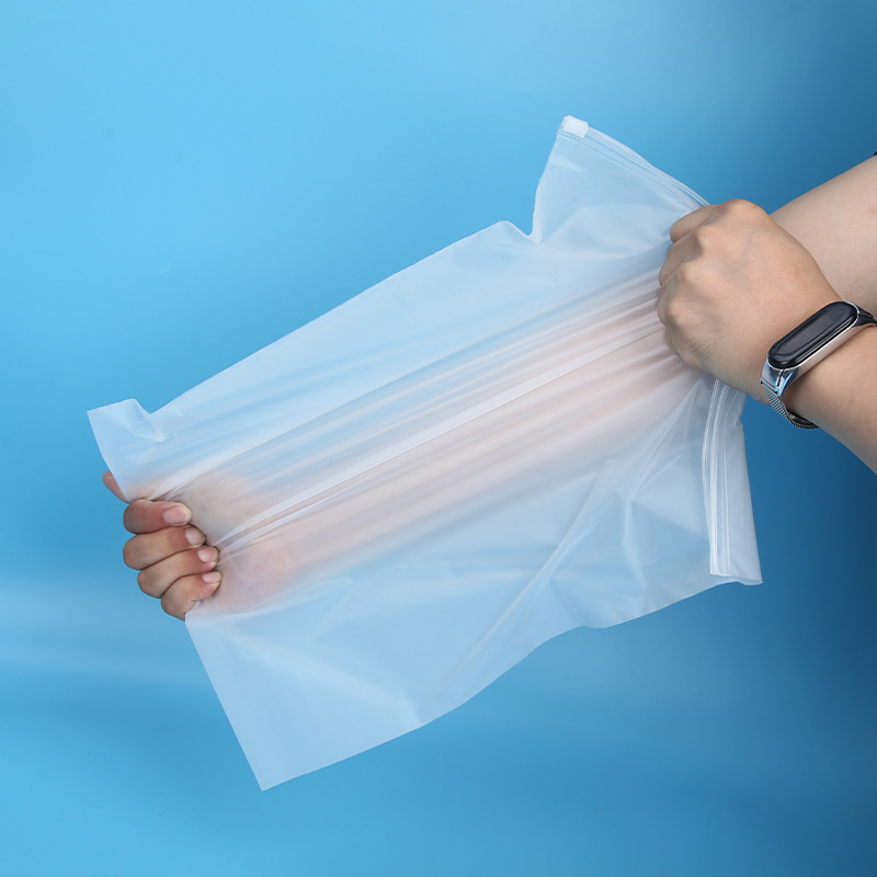Ropa horizontal bolsa de cremallera ropa esmerilada PE bolsa de embalaje sujetador medias ropa interior bolsa de cremallera bolsa de almacenamiento de ropa interior