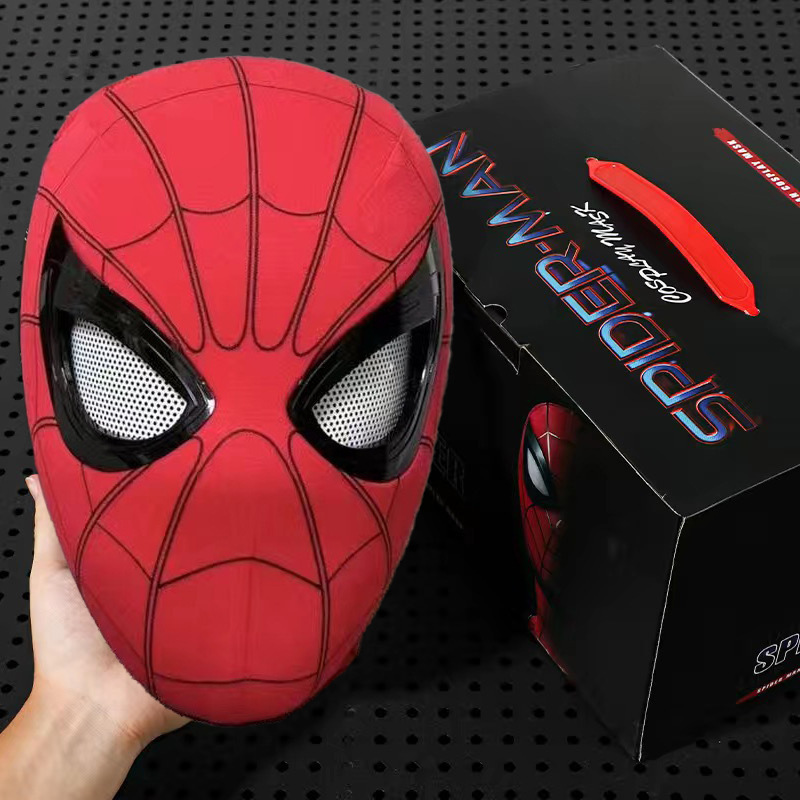 ハロウィン スパイダーマン ヘッドギア 可動目 ライトタッチ 大人用 子供用マスク ブティックおもちゃ ヒーローズ エクスプレス|undefined