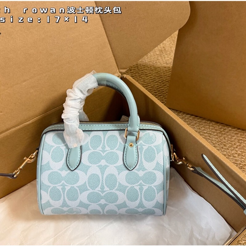 26 New Classic Vintage Rowan18 Mini Boston Shoulder Crossbody Pillow Bag Versatile Handbag Underarm Bag