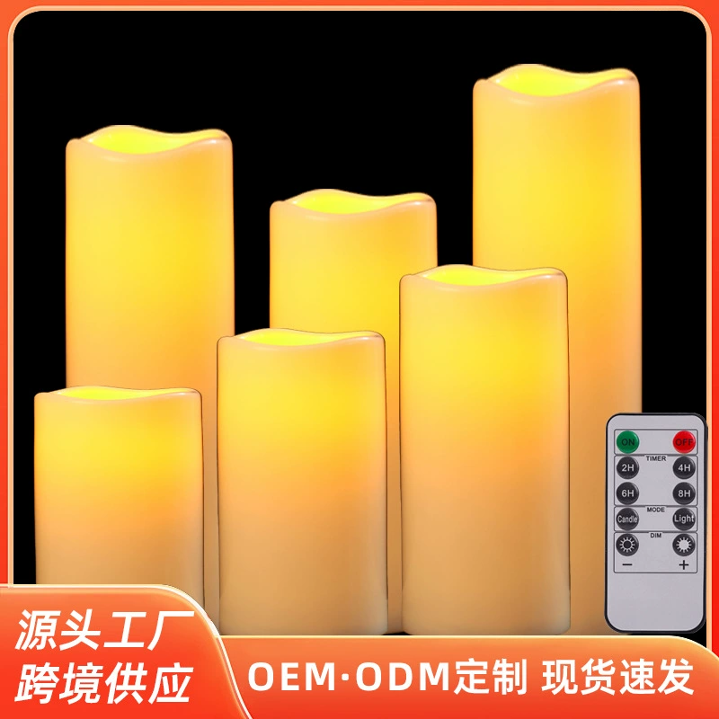Светодиодные имитационные свечи диаметром 4inch мм, водонепроницаемые, для украшения свадеб и дней рождения, электронные свечи.