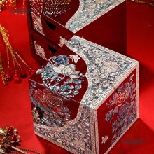 镶螺细首饰盒收纳盒贝壳实木螺钿漆器中式陪嫁礼物项木质麦太保