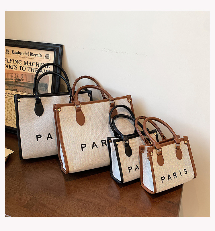 Nihaojewelry Wholesale Fashion Letter Paris Large Capacity Tote Bag display picture 16