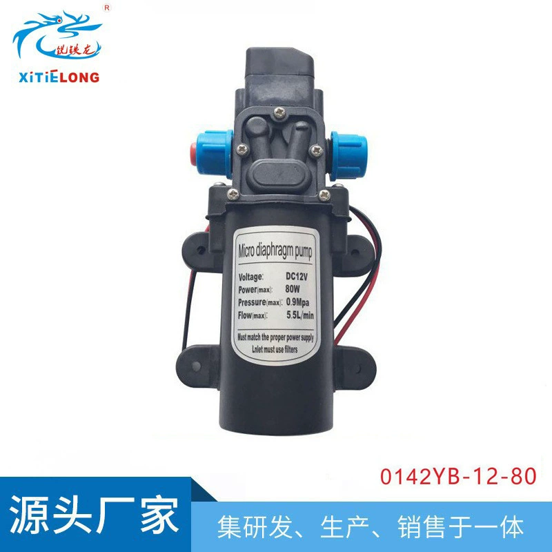 Фрезерный железный дракон, распылитель пестицидов, микромембранный насос, самовсасывающий усилитель постоянного тока, 80 Вт, электрический маленький мембранный насос для перекачки воды