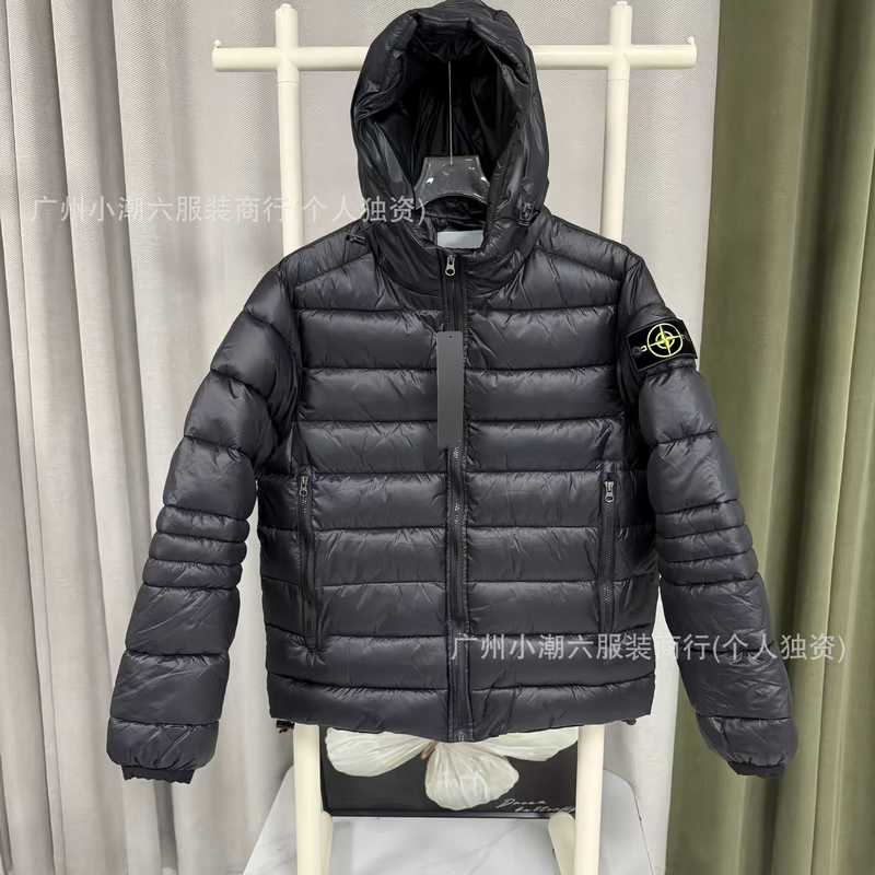 ST岛家连帽户外刺绣徽章袖标棉服面包服保暖纯色通勤亮面男女同款|undefined