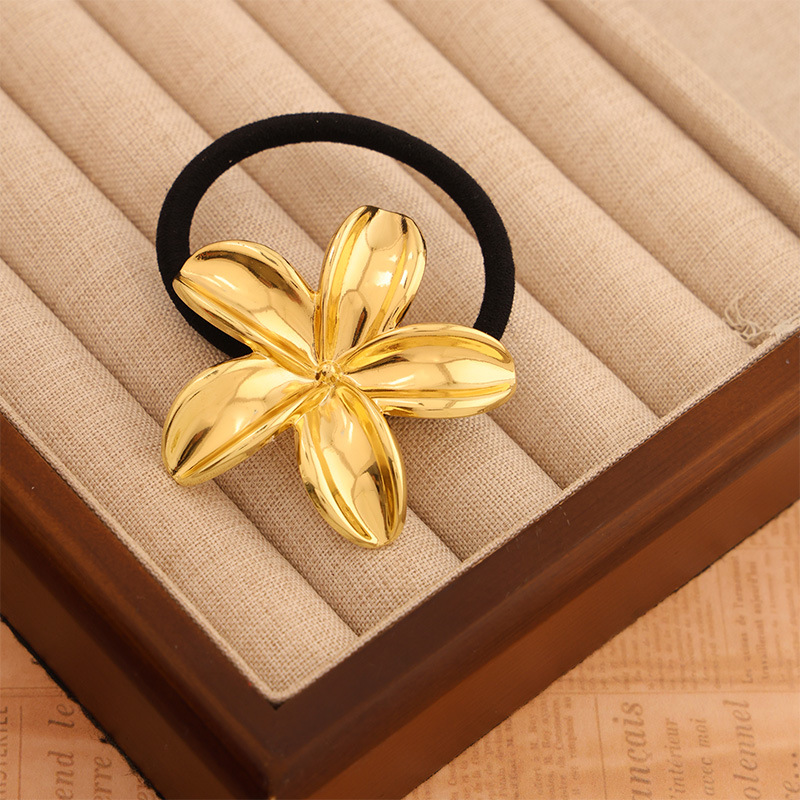 Women's Gender Plating Design Retro Classic Style Women's Flower Metal Plating Hair Tie