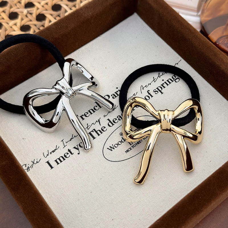1 Piece Quantity Women's Simple Style Classic Style Bow Knot Alloy Patchwork Hair Tie