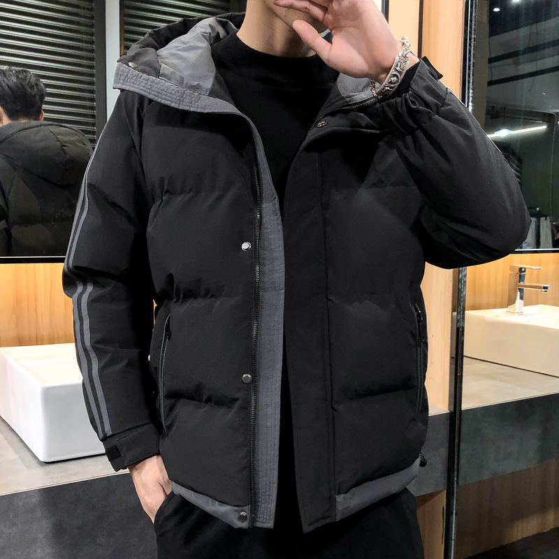 Abrigo de hombre Otoño e Invierno 2024 nuevo Abrigo acolchado de algodón para hombre Chaqueta corta acolchada de algodón de moda coreana engrosada abrigo cálido de algodón acolchado para hombre