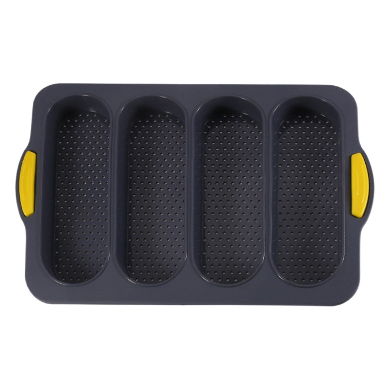 Grado Alimenticio 4-Ranura francés palo molde de silicona antiadherente molde para hornear pan horno pastel molde herramientas para hornear