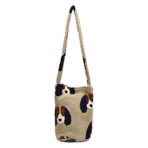 Fuzzy Fashion 2025 Fuzzy Autumn/Winter Crossbody Large Capacity Underarm Bag Polka Dot Single-Shoulder Women's Bag