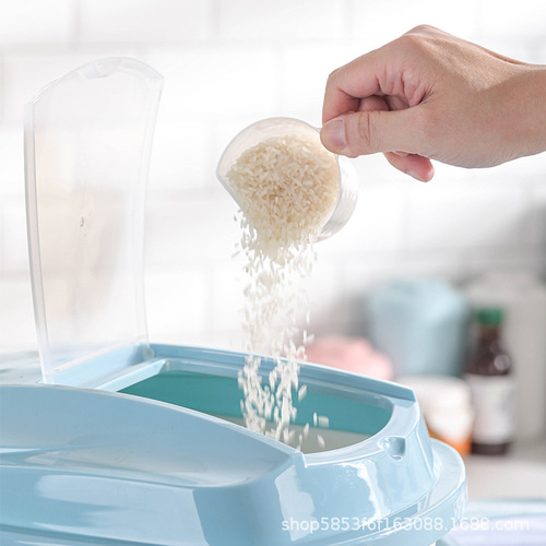 Kitchen rice storage bucket rice bucket household insect-proof and moisture-proof sealed 10 catties rice jar with lid 20 catties rice noodle storage bucket 50 catties
