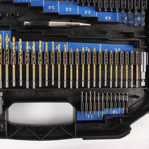 Woodworking Tool Set 246 Pieces Drill Bit Set Including Twist Drills, Hammer Drills, Woodworking Bits, Hole Openers, and Bit Group